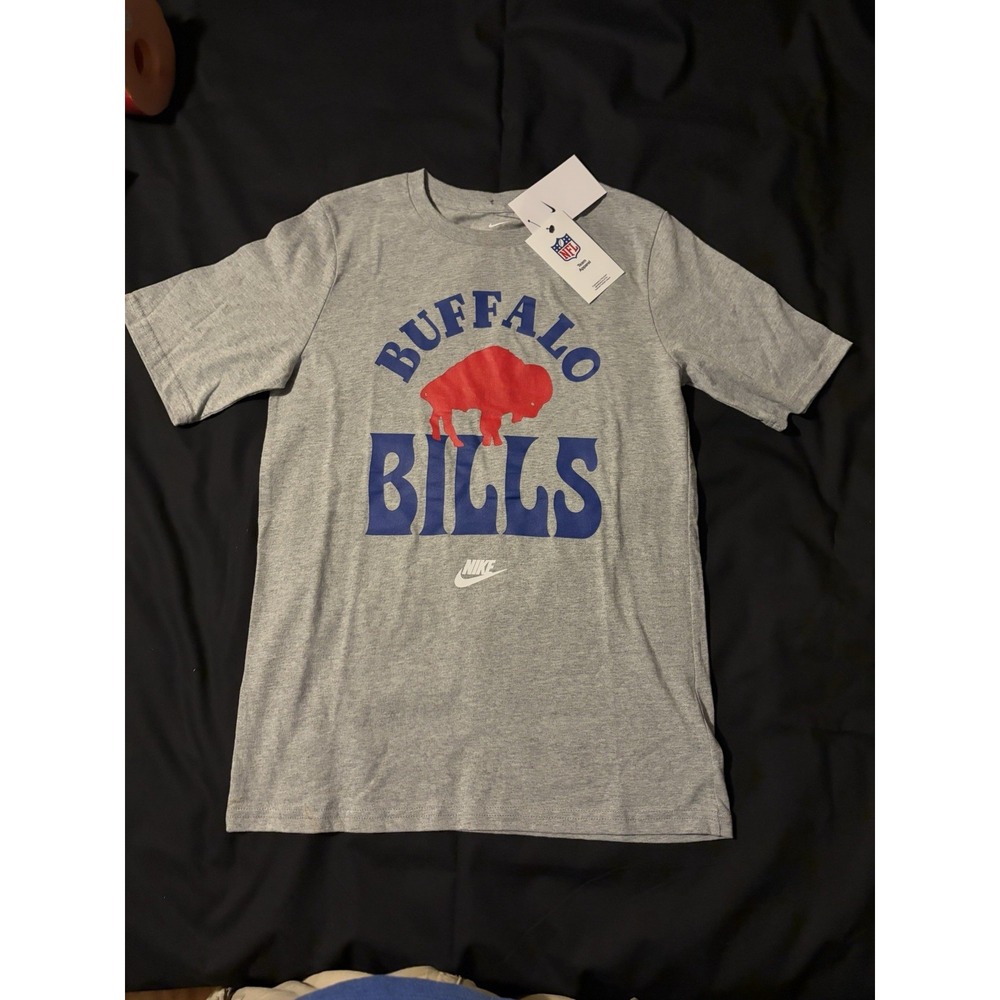 Buffalo Bills Nike Youth Boys Groove Essential T-Shirt - Gray - Size L 14/16